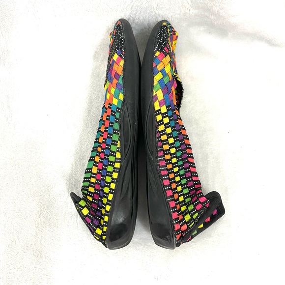 Bernie Mev Multicolor Woven Catwalk Slip-On Flats - Picture 6 of 10